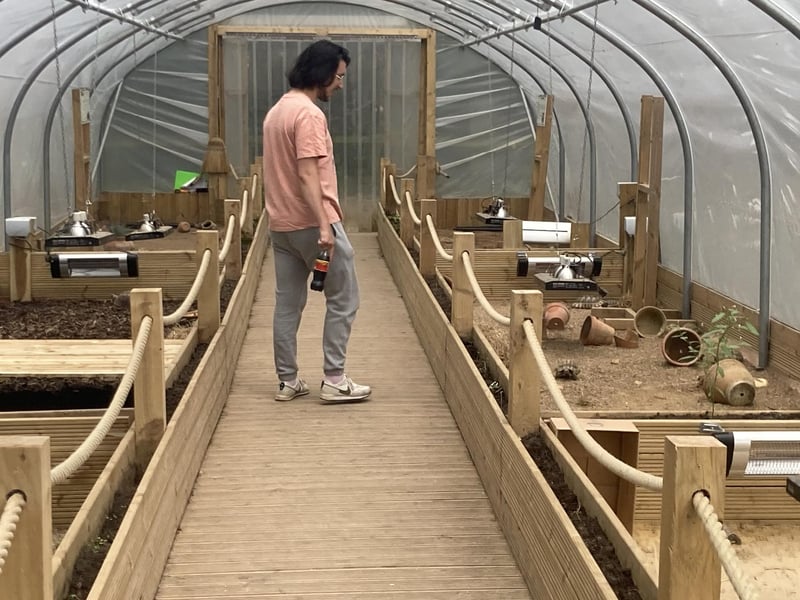 Exploring the tortoise tunnel!