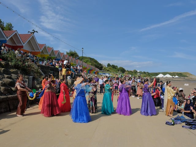 Members of staff performed for those assembled