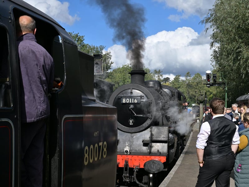 Locomotives at the station. photo: Richard Ponter