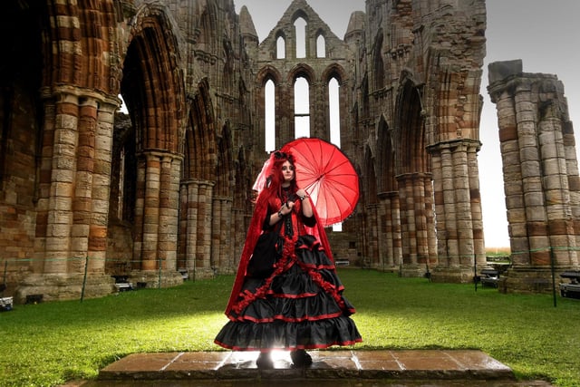Holy Crocombe is pictured at Whitby Abbey