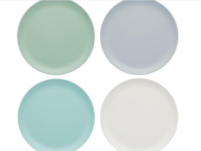 KitchenCraft Colourworks Melamine Plastic Plates, Currently priced at £14.49.