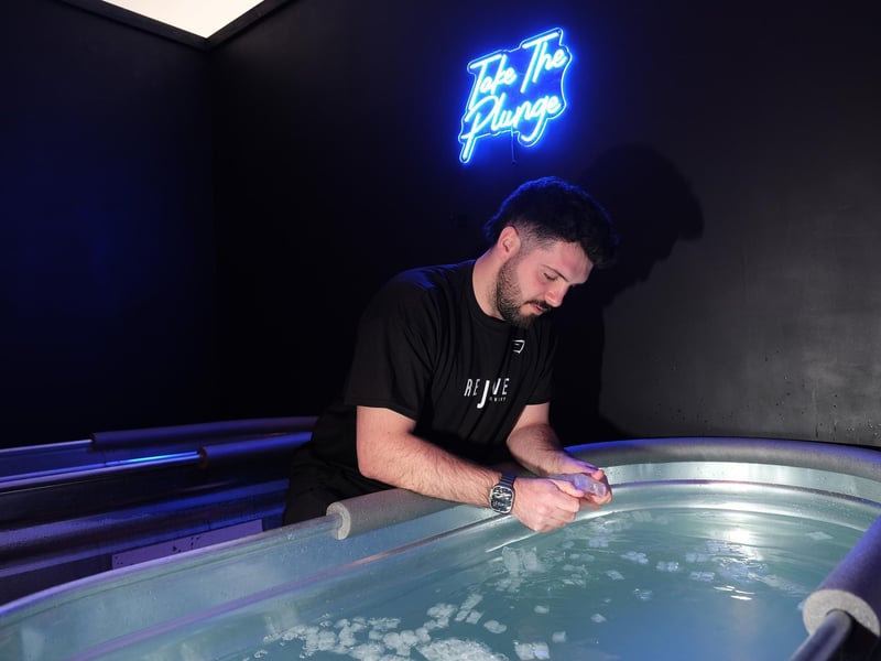 Preparing the ice bath