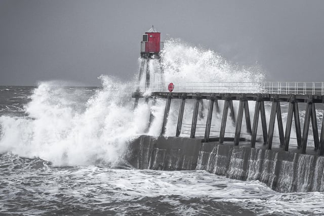 Stormy Seas, Whitby, by James Hines.