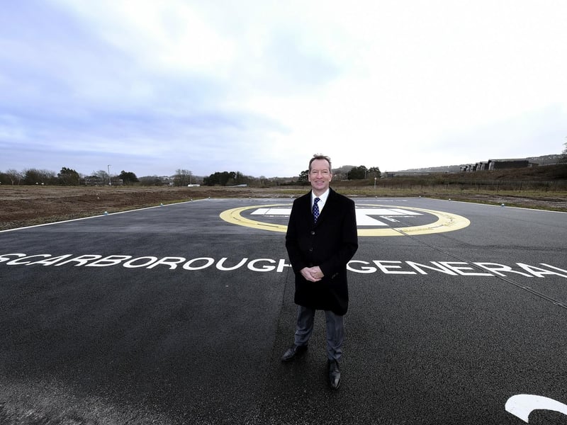 Trust Chairman Alan Downey at the helipad