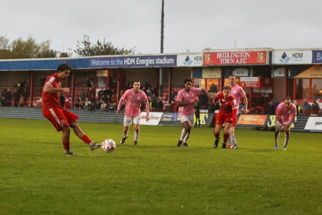 Ahmed Salam converts a penalty with the last kick of the game. Pic: Ewan Cameron