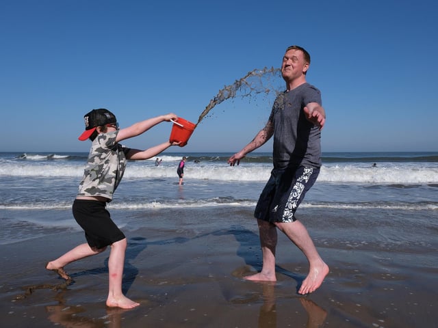 Harrison cools off dad James