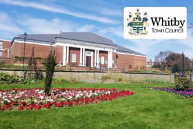 Whitby Museum and Pannett Art Gallery, inset Whitby Town Council logo.