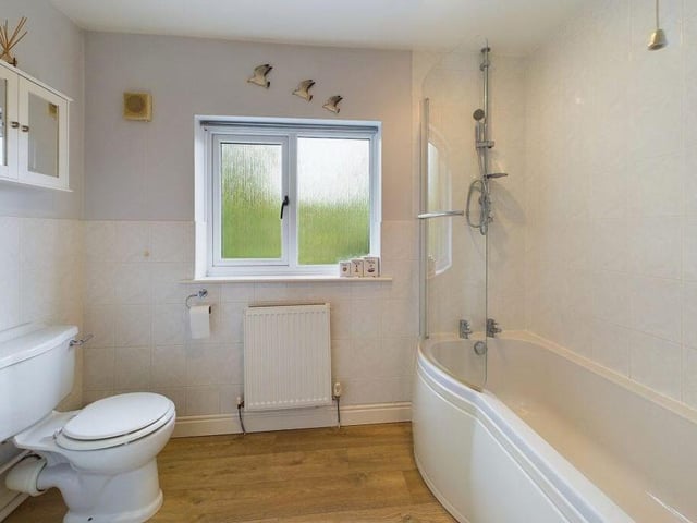 One of two bathrooms in the property.