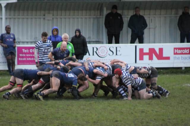 Pocklington's powerful scrum laid the platform for success at West Leeds. Photos by Phil Gilbank