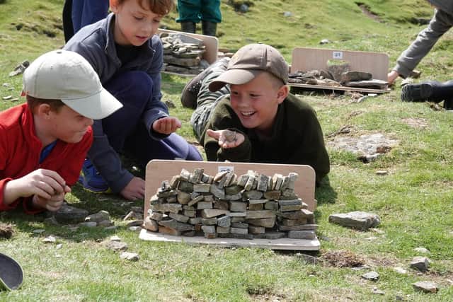 Children have fun at the Let’s Learn Moor event on the North York Moors.