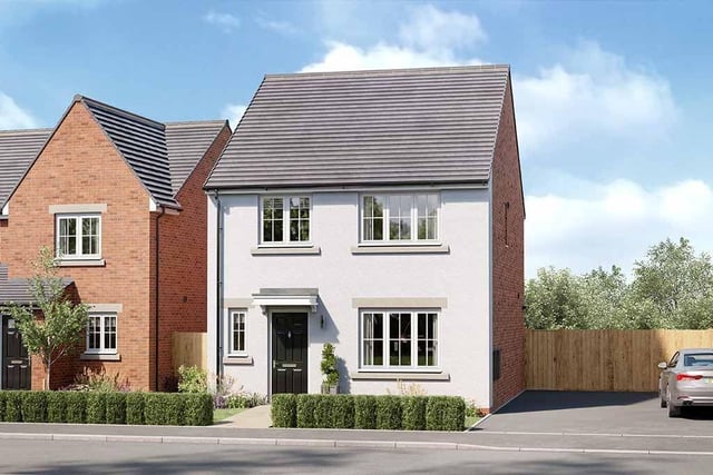 This four bedroom detached new build house is for sale with Keepmoat for £265,995.