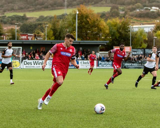 Michael Coulson gives Scarborough Athletic a 1-0 lead away at Leamington