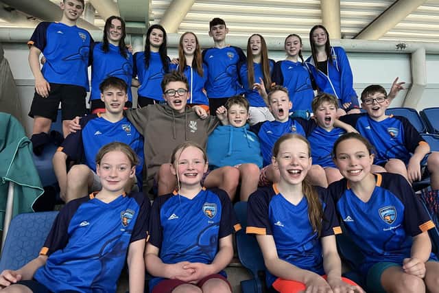 Kingfishers Swimming Club swimmers at the Yorkshire Championships at Ponds Forge in February.