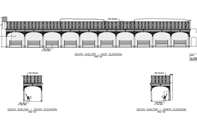 St Nicholas Shelters, proposed elevations. 
Courtesy LABC.