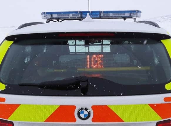 Police have advised motorist to take extra care when driving today due to snow and ice