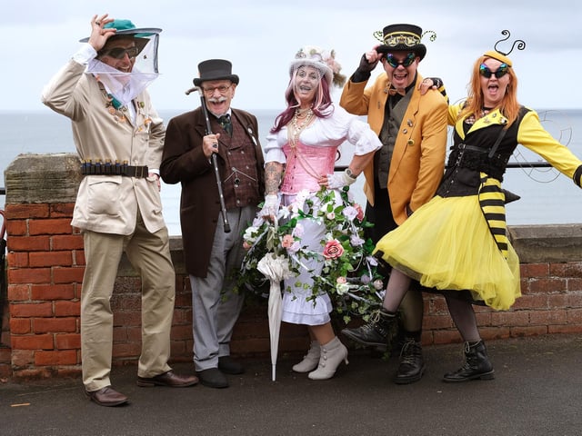 Fun and laughter at Whitby Steampunk Weekend.
picture: Richard Ponter