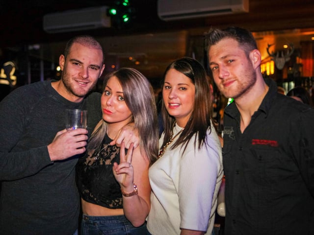 Adam, Micheala, Kat & Sean enjoy their night out in Blue Lounge.