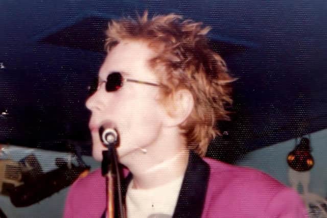 Johnny Rotten AKA Lydon on stage at The Penthouse on 20th May 1976 (Photo courtesy of Cindy Stern)