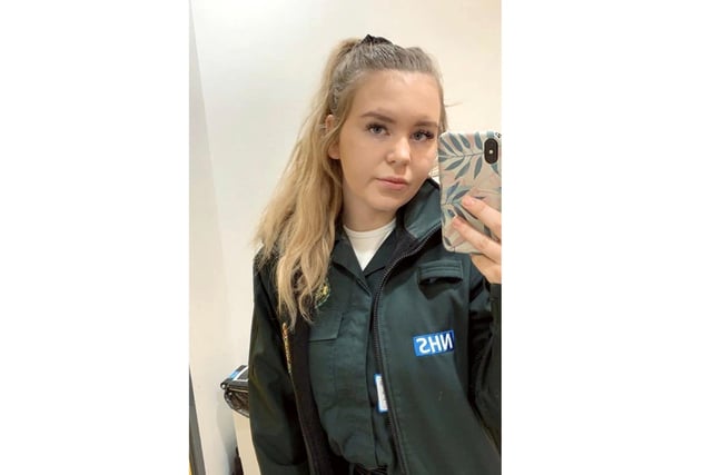 Ella has been hailed by a good friend for her work as an emergency care assistant during the pandemic. ECAs' roles often include driving ambulances under emergency conditions and supporting paramedics.