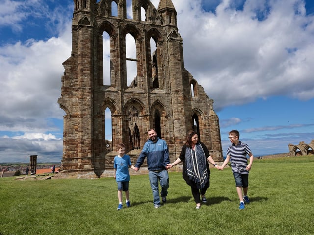 Visitors enjoying a day out at Whitby Abbey.picture: Richard Ponter