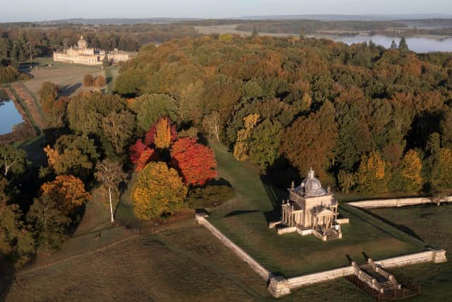 Castle Howard looking spectacular surrounded by autumn colours. picture: Nick Howard
