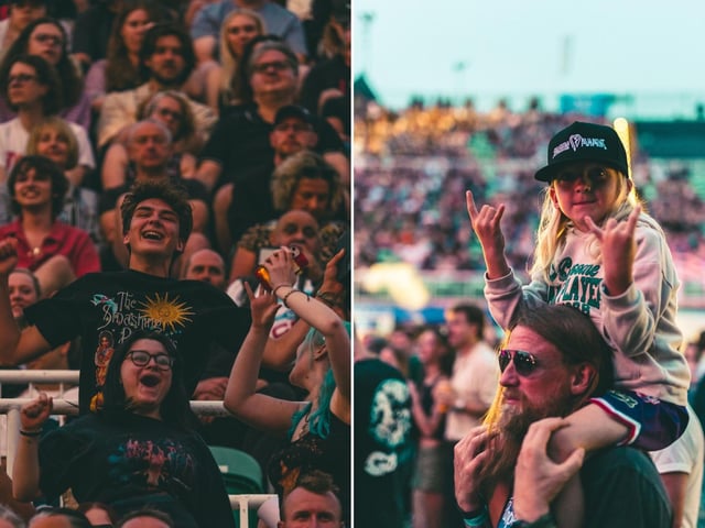 Excited fans rocked out to the incredible music.