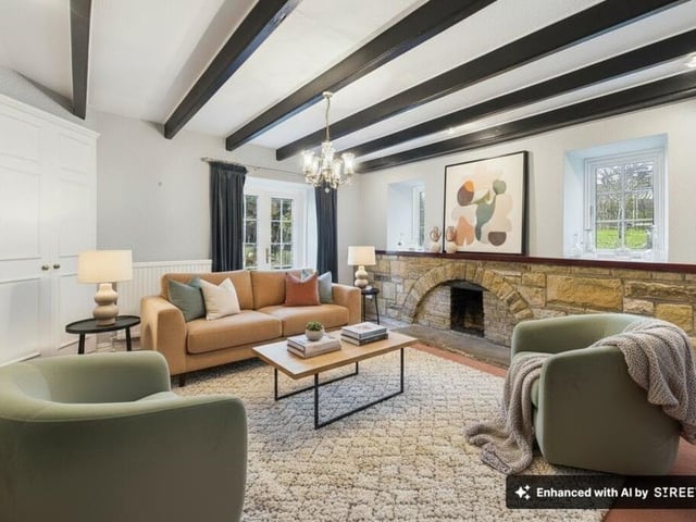 A cosy beamed sitting room.