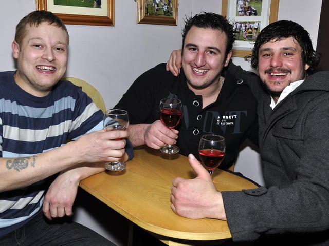 Lewis, Fish and Jason make last orders.