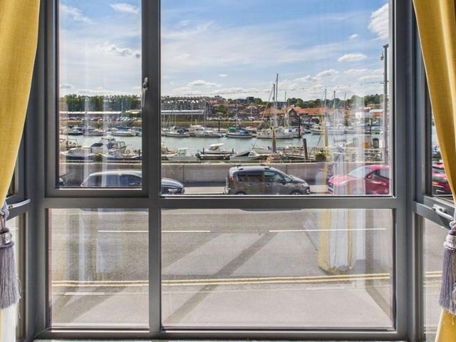 The harbour view through another of the property's many windows.