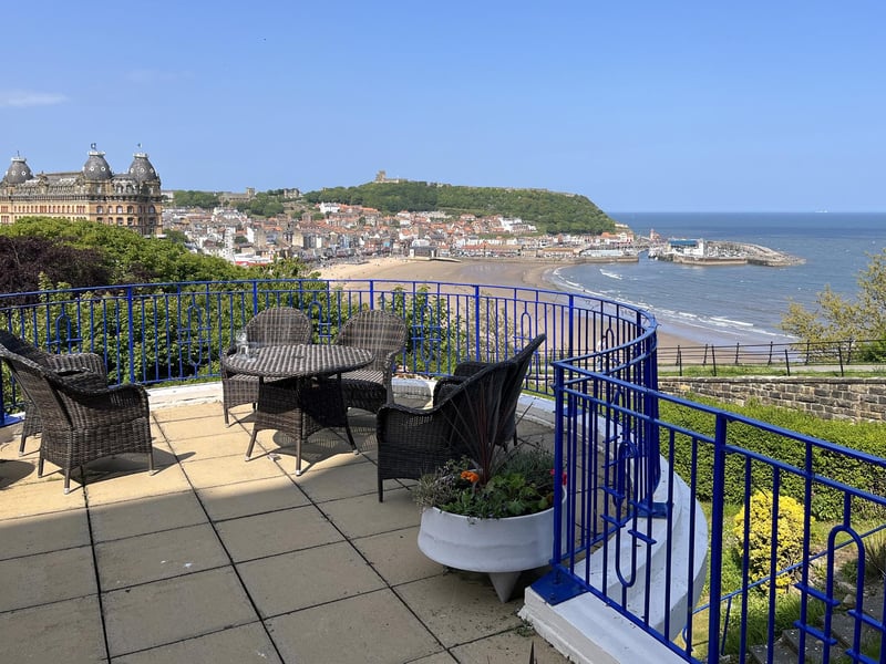 View from the terrace over Scarborough South Bay, by Tony Freeman.
