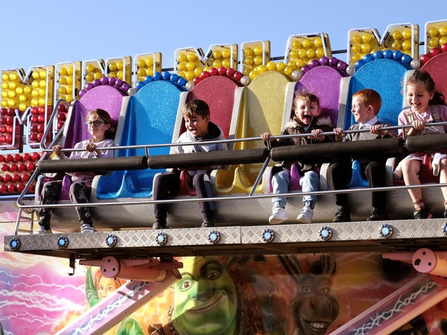 Having great fun and lots of laughs at the fair.