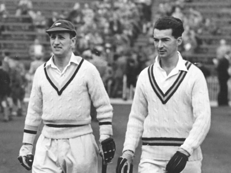 Cricketers Hutton and Simpson in 1950.