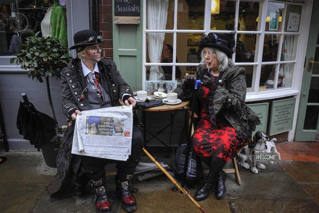 Afternoon tea at the Springtime Whitby Goth Weekend, 2014.Photo by Andrew Higgins.