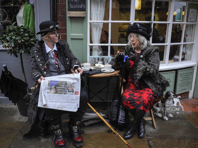 Afternoon tea at the Springtime Whitby Goth Weekend, 2014.Photo by Andrew Higgins.