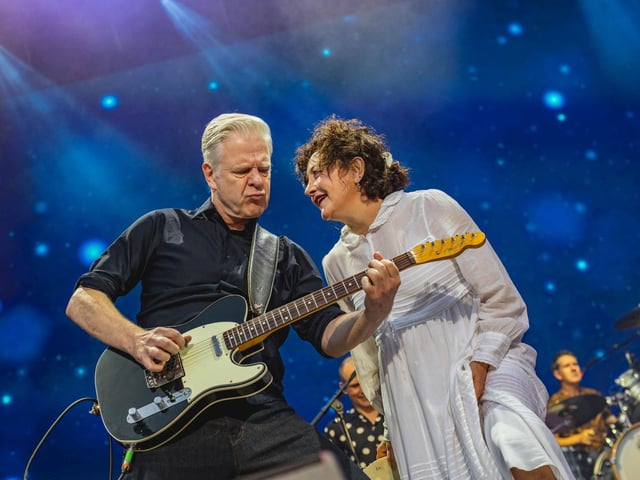 Gregor Philp and Lorraine McIntosh enjoy the show