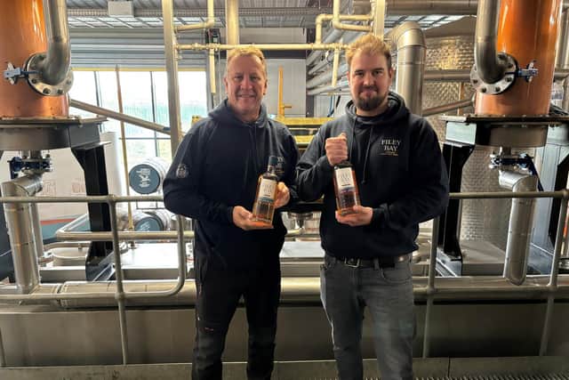 David Thompson and Spirit of Yorkshire whisky director Joe Clark