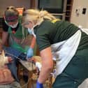 Keith Thompson had emergency surgery on his wrist to repair seven out of 11 damaged tendons in his right hand.