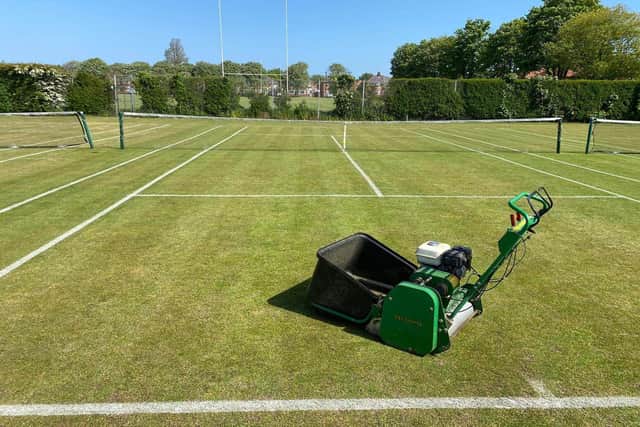 Bridlington LTC's beautiful grass courts have improved so much because of the hard work of groundsman Ben Cawthorne