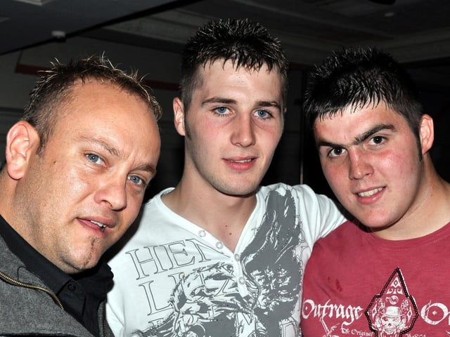 Dom, Jamie and Dom ready for the dancefloor in Quids Inn.