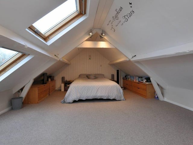 The top bedroom with Velux windows.