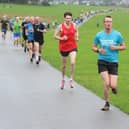 Paul Good, red vest, was the first BRR athlete home at Sewerby parkrun. PHOTOS BY TCF PHOTOGRAPHY