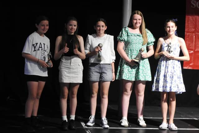 Scarborough Ladies FC Under-12s award-winners.