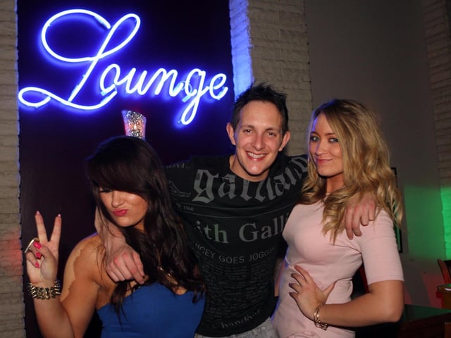 Louisa, CS ad Nikki on a work xmas night out in Blue Lounge.