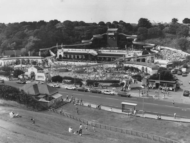 A packed open-air pool in North Bay.