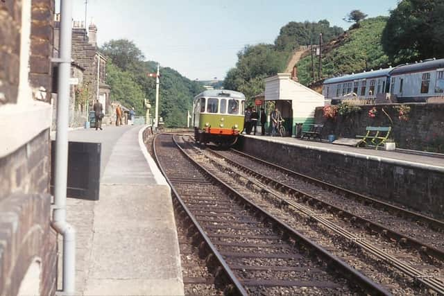 Railbus at Goathland in 1976. (Pic credit: David Slater / NYMR)