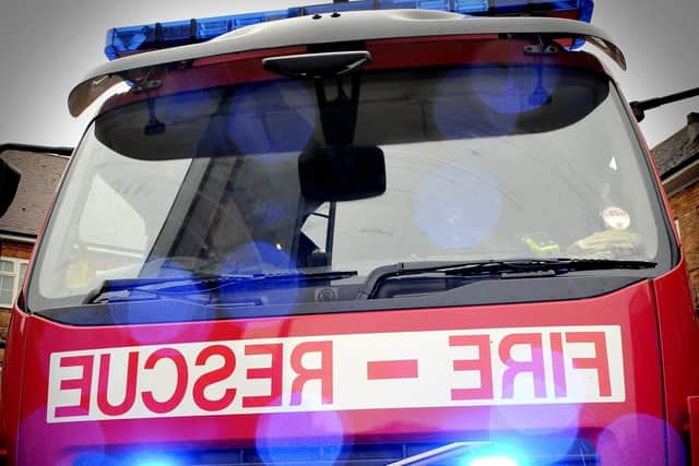 Firefighters were called to rescue a puppy trapped in a car in Scarborough.