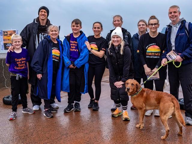 Some of the people who took on the Sunrise Walk.