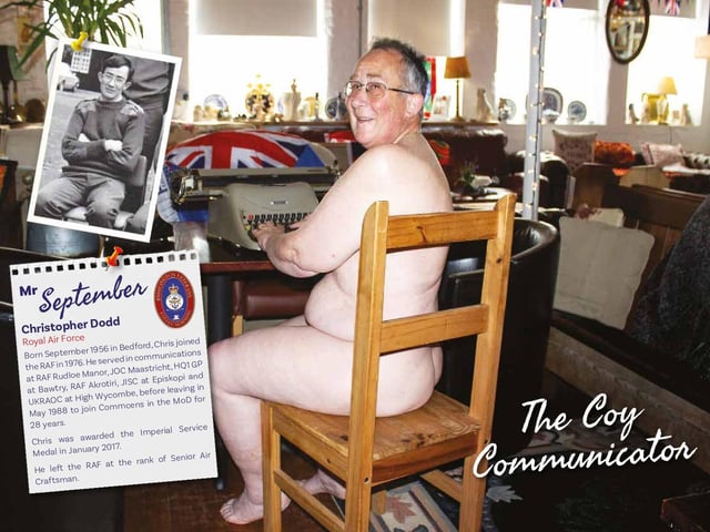 Mr September is Christopher Dodd, posing as a 'coy communicator'.