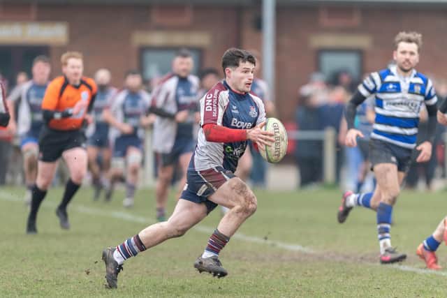 Scarborough RUFC in action during their Yorkshire Cup loss to Driffield.