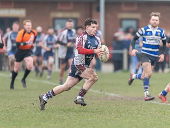 Scarborough RUFC in action during their Yorkshire Cup loss to Driffield.